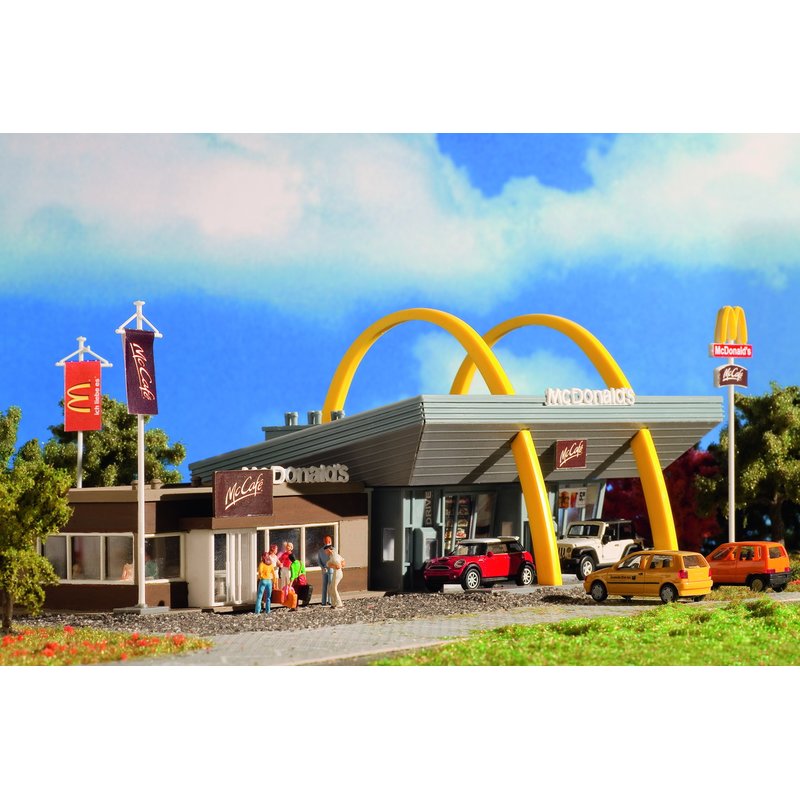 Kit McDonald's McDrive Vollmer H0 43634 - Maquette Bâtiment Restaurant Fast-food, Neuf