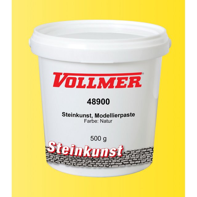Vollmer 48900 Steinkunst-Modellierpaste, Farbe Natur, 500 g