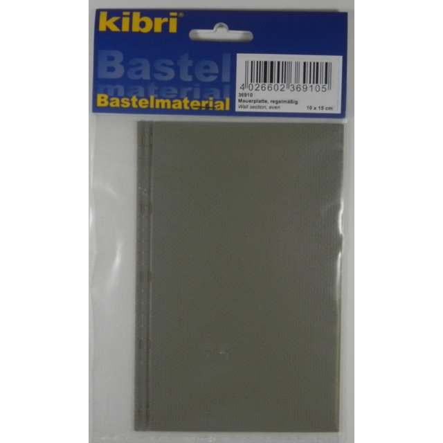 Kibri 36910 N/Z Mauerplatte, regelmäßig mit Abdecksteinen