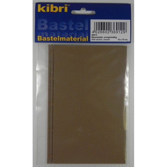 Kibri 36912 N/Z Mauerplatte, unregelmäßig mit Abdecksteinen