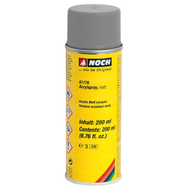 NOCH 61176 Acrylspray, matt, grau G,0,H0,H0E,H0M,TT,N,Z