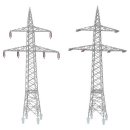 Faller 130898 H0 2 Freileitungsmasten (100 kV)