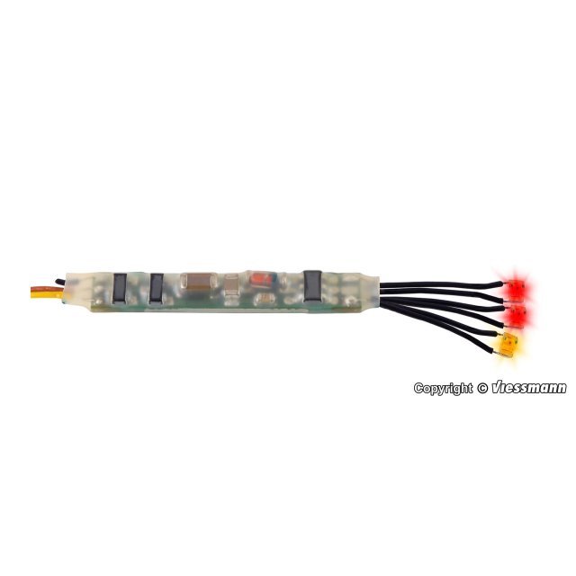 Viessmann 5273 Mini-LED Feuer rot-gelb, 3 Stück mit Mikro-Blinkelektronik