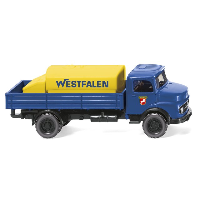 Wiking 043801 H0 Pritschen-Lkw mit Aufsatztank (MB) "Westfalen"