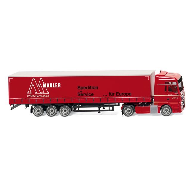 Wiking 053707 H0 Gardinenplanensattelzug (MAN TGX Euro 6) "Mäuler"