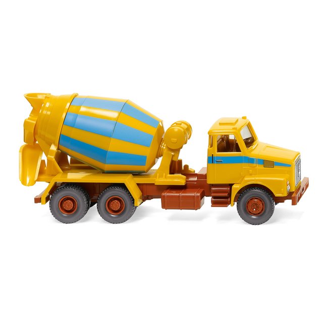 Wiking 068207 H0 Betonmischer (Volvo N10) - maisgelb/hellblau