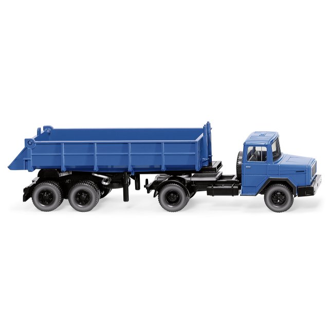 Wiking 067706 H0 Hinterkippersattelzug (Magirus Deutz) - brillantblau