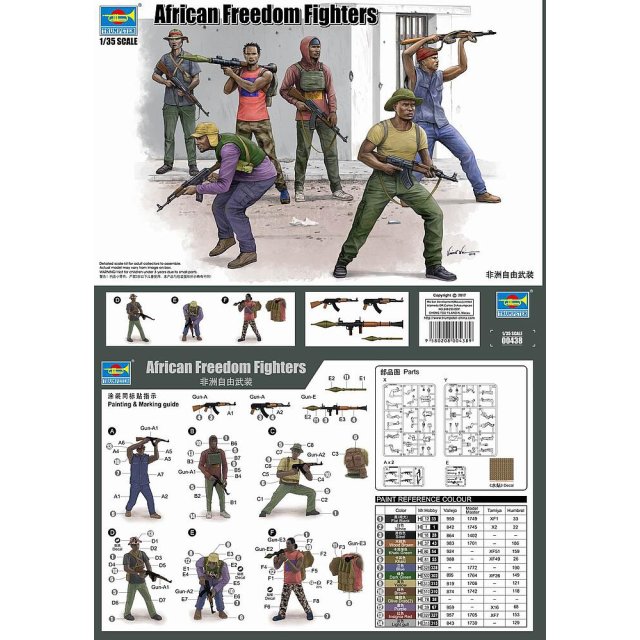 Trumpeter  000438 1/35 Afrikanische Freiheitskämpfer, 6 Figuren