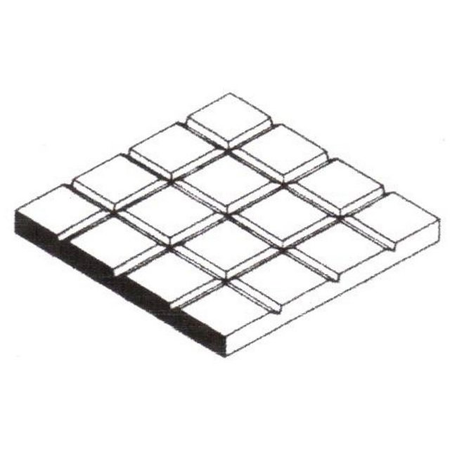 Evergreen 4517 Gehwegplatten , 1x150x300 mm.Raster 9,5x9,5 mm, 1 Stück