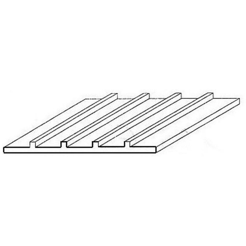 EVERGREEN 4051 Coffrage bois en polystyrène blanc, trame 1,30 mm 1,0 x 150 x 300 mm | Rail
