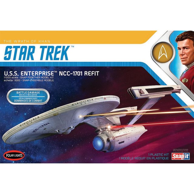 Round2 POL974M/12 1/1000 Star Trek USS Enterprise refit Wrath of Kahn Ed.