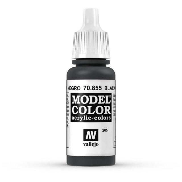 Vallejo 070855 Lasur Schwarz, glänzend, 17 ml