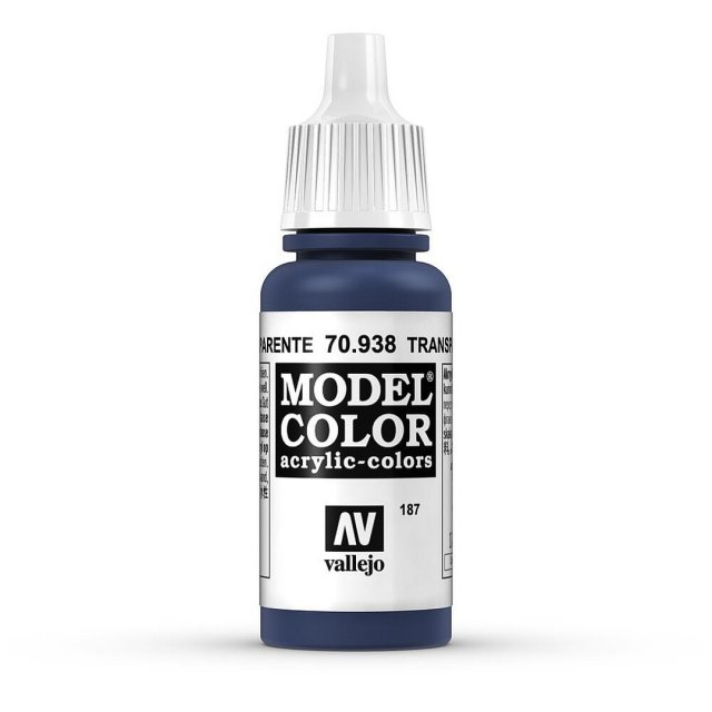 Vallejo 070938 Blau, transparent, 17 ml