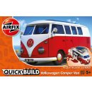 Airfix J6017 QUICKBUILD VW Camper Bully, rot