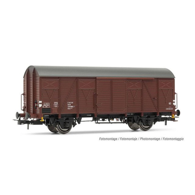 Rivarossi HR6504 DR, 2-achs. gedeckter Güterwagen Gs mit Schlusssignal