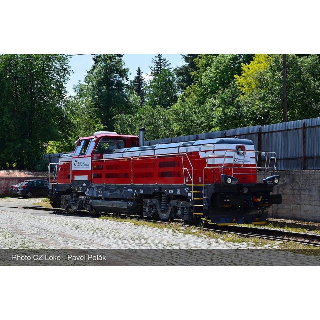 Rivarossi HR2897S Mercitalia Shunting & Terminal, Diesellokomotive EffiShunter 1000, Grau/Rot, weiße Streifen