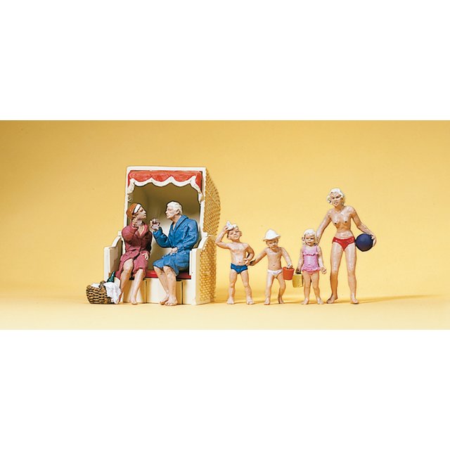 Preiser 10438 H0 Paar im Strandkkorb, spielend