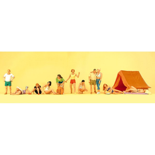 Preiser 10538 H0 Auf dem Campingplatz