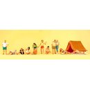 Preiser 10538 H0 Auf dem Campingplatz
