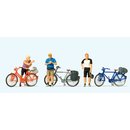 Preiser 10644 H0 Stehende Radfahrer in sportlicher Kleidung