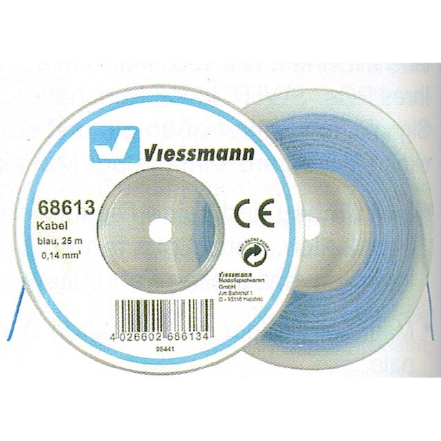 Viessmann 68653 Kabel 25 m, 0,14 mm², braun