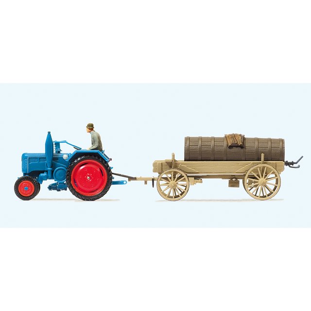 Preiser 17939 H0 Ackerschlepper Lanz D 2416 mit Jauchewagen