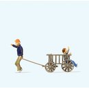 Preiser 28112 H0 Kinder mit Bollerwagen