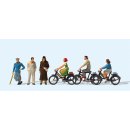 Preiser 12484 Passanten und Radfahrer. Um 1936 H0