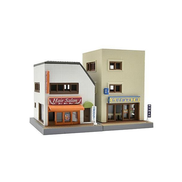 TomyTEC X330974 Gebäude-Set A3, Friseursalon & Modell-Geschäft