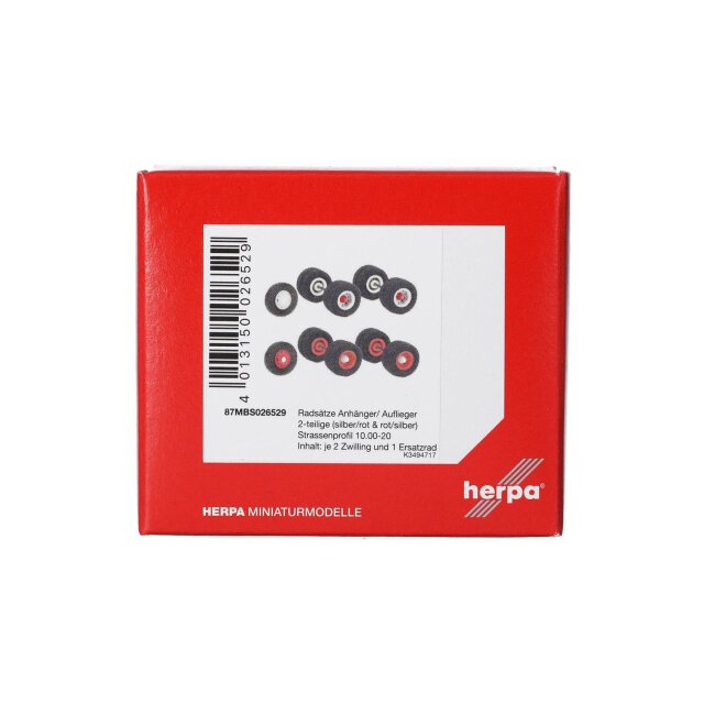 Herpa 87MBS026529 RS Anhänger/Aufieger 2-tl Felg