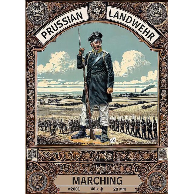 HäT 2001 28 mm Preussiche Landwehr, marschierend