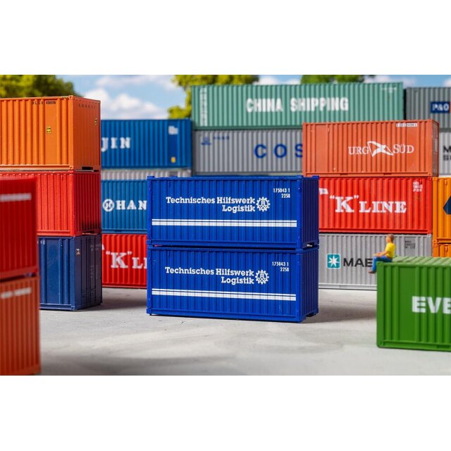 Faller 182005 20 Container THW, 2er-Set H0