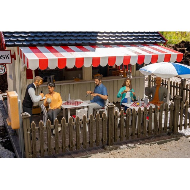 Pola 331532 Sitzende Restaurantgäste, modern