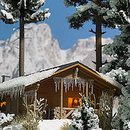 Busch 1085 Winterhütte mit Beleuchtung