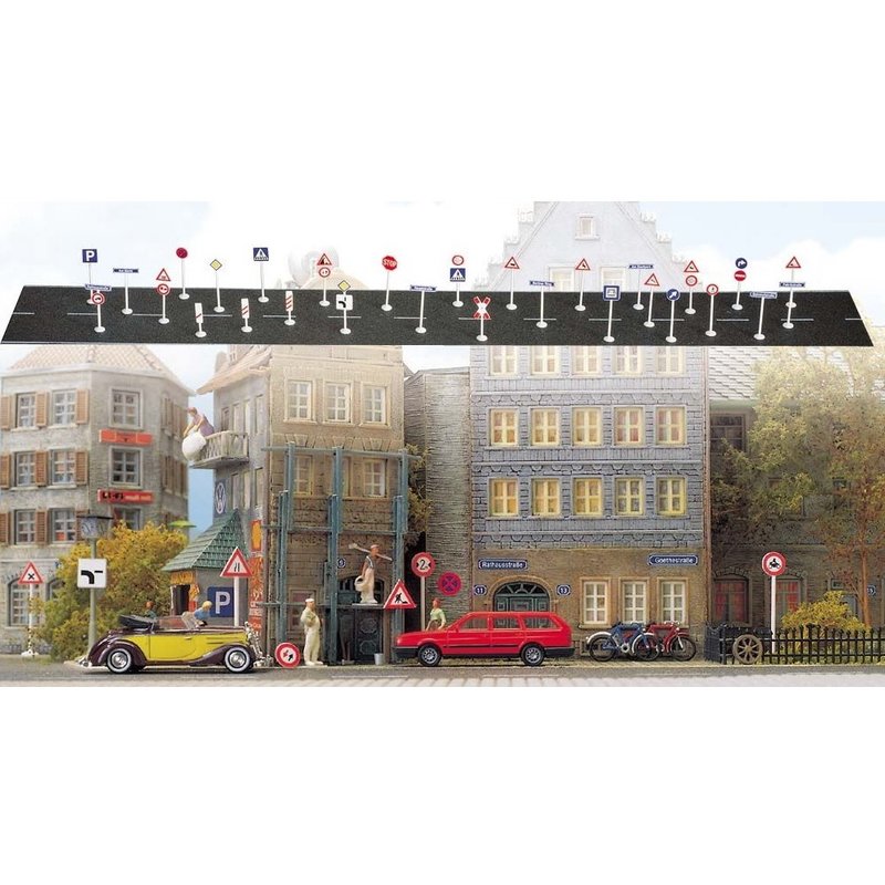 Busch Verkehrszeichen-Set BUE8128 N Für Modelleisenbahn - 256 Schilder Zum Anreiben